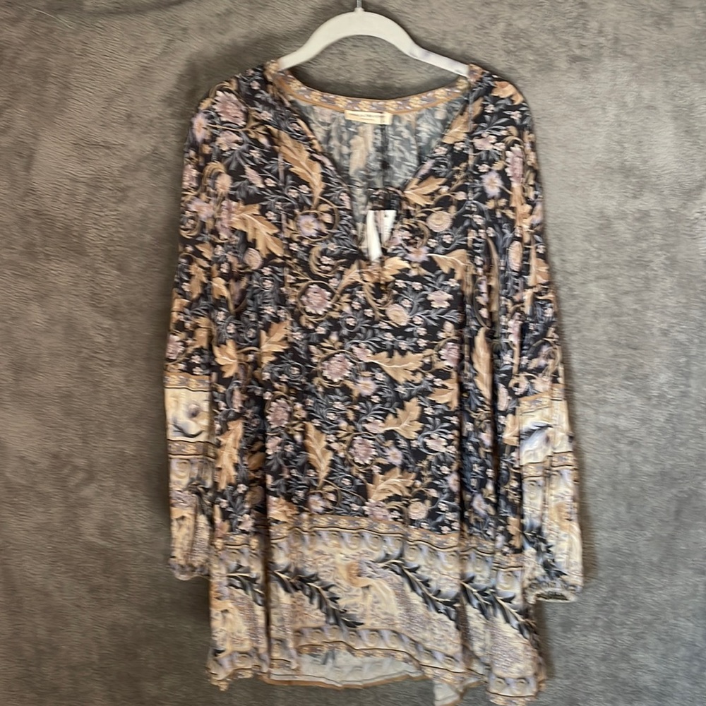 Spell Oasis Long Sleeve Mini Dress (nightshade-s)